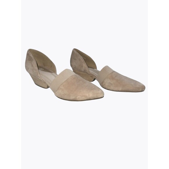 Eileen Fisher Shoes - Eileen Fisher Hilly D’Orsay Suede Pumps Heels Pointed Toe Neutral Beige Taupe 8
